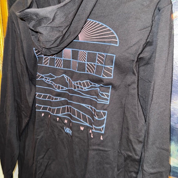 Vans NEW Black Graphic Print Hooded Long Sleeve Men’s Tee Size M - Picture 6 of 6